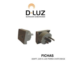 ADAPT. 220V A 110V PERNO CHATO BEIGE