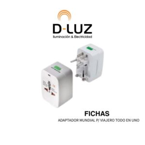 ADAPTADOR MUNDIAL P/ VIAJERO TODO EN UNO