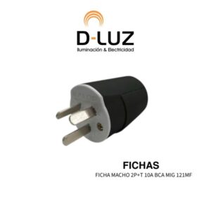 FICHA MACHO 2P+T 10A BCA MIG 121MF