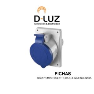 TOMA P/EMPOTRAR 2P+T 32A.413-3263  INCLINADA