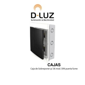 Caja de Sobreponer p/ 36 mod. DIN puerta fume