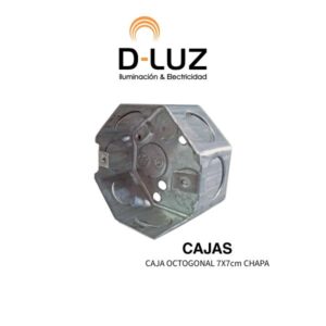 CAJA OCTOGONAL 7X7cm CHAPA