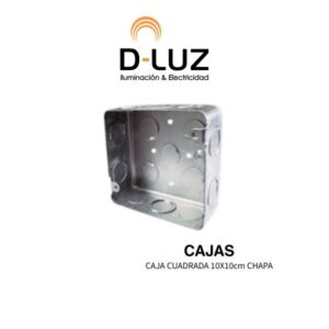 CAJA CUADRADA 10X10cm CHAPA