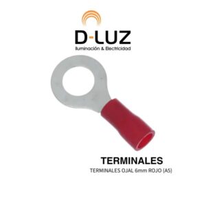 TERMINALES OJAL 6mm ROJO (A5)