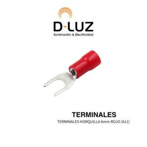 TERMINALES HORQUILLA 6mm ROJO (A11)