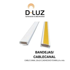 CABLE CANAL 20x10  C/ADHESIVO P/VARILLA x mts