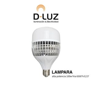 Lampara alta  potencia 100w fria 6500°k E/27