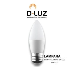 LAMP VELA KING 6W LUZ DIA E-27
