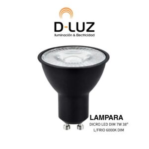 DICRO LED DIM 7W 38º L/FRIO 6000K DIM